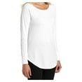 thumbnail image 4 of Yellow Rooster Women’s Perfect Tri Long Sleeve Tunic T-Shirts White Black L, 4 of 6