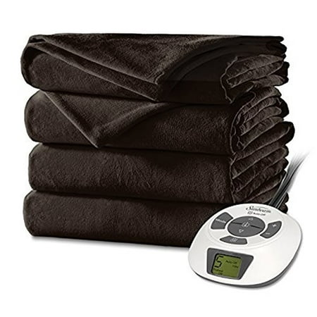 Velvet Plush Electric Blanket (Full) Walnut - Sunbeam