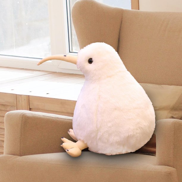 Juguete de peluche de pájaro, almohada para dormir, regalo de decoración, muñecos de peluche, juguete de animales de peluche para decoración, regalo , Blanco, 30 CENTIMETROS Salvador Almohada de muñeca