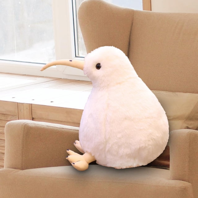 Juguete de peluche de pájaro, almohada para dormir, regalo de decoración, muñecos de peluche, juguete de animales de peluche para decoración, regalo , Blanco, 30 CENTIMETROS Salvador Almohada de muñeca