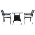 thumbnail image 3 of SAFAVIEH Laban Outdoor Patio 3 Piece Bistro Set, Black/White, 3 of 11