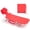 Red, variant on Sweetcrispy 500D Oxford Fabric Folding Beach Bed with Powder-Coated Steel Frame – Perfect for Camping, Hiking & Outdoor Adventures, Pink