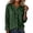 Army Green, variant on Womens Linen Blend Button Down Shirt Split V Neck Flap Pockets Long Sleeve Relaxed Fit Casual Summer Top