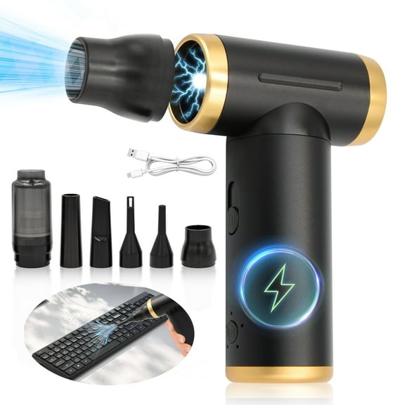 Tidymend Compressed Air Duster, 200000RPM Electric Cordless Air Duster for Computer Keyboard