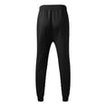 thumbnail image 6 of AWZXDE Men's Winter Solid Color Warm Thickened Pants, Drawstring Long Casual Sports Sweatpants, Cozy & Protective Black,XXXL, 6 of 7