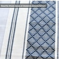 thumbnail image 4 of Boho Dining Table Runner with Tassel Fringe 14 x 72 Inches, Navy Blue & Cream | Farmhouse Style Woven Dresser Scarf / Designer Console Table Topper Cover, 4 of 11