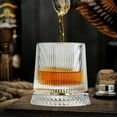 thumbnail image 5 of Uuiauoio Rotatable Fashioned Glasses,Whiskey Spinning Glass Set Crystal Rotating Barware with Base Decorative Drinkware for Bourbon Scotch Cocktails Home Bar Gift, 5 of 6