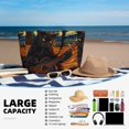 thumbnail image 5 of Balery Starry Night Cat Guitarist A Beach Travel Bag - Water-Resistant, Large Capacity Lightweight Tote with 7 Pockets for Women and Men - Perfect for Beach, Pool, Gym, and Travel, 5 of 7