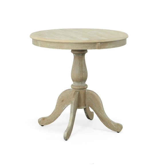 Carolina Living Fairview 30" Round Pedestal Dining Table - Natural Driftwood