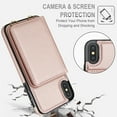 thumbnail image 3 of For iPhone XS/X PU Case for Women Girls, Crossbody Wallet Case with Card Slot Lanyard & Wrist Strap Shockproof Purse Flip Back Kickstand Case For iPhone XS/X,Rosegold, 3 of 8