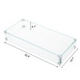 thumbnail image 4 of Zzistar Tempered Wind Guard for Firepits, Gas Fire Pit Wind Guard for Fire Table, Thick Square Glass Shield, Glass Panel with Hard Aluminum Corner Bracket & Feet, 4 of 7