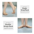 thumbnail image 2 of Missfiona Half Sole Stretch Canvas Dance Pads for Women Girls Lyrical Contemporary Dance Turners Foot Thong for Jazz Ballet Gymnastics(Ballet Pink,S), 2 of 5