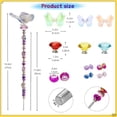 thumbnail image 2 of 200Pcs DIY Butterfly Garden Stakes Kit - Fairy Wand Beaded Garden Stakes Kit, Fairy Garden Accessories for Outdoor (Butterfly), 2 of 6