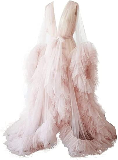 Ladies Dressing Gown Perspective Sheer 