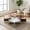 White Walnut, variant on Nesting Coffee Tables Set of 4 - Modern White & Walnut Square Accent Tables