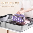 thumbnail image 3 of FORMRS Makeup Bag Travel Cosmetic Organizer for Women Fold Flat Zipper Pouch with Handle, Halloween Ghosts Purple, 3 of 8