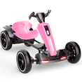 thumbnail image 2 of Holaki 12V Electric Go Kart for Kids, Battery Powered Ride on Toy with Adjustable Seat, Music, LED Lights, EVA Wheels & Forward/Reverse Driving, Pink, Ages 3-6, 2 of 11