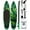GREEN EMERALD, variant on GREEN EMERALD 11FT x 33" Super Wide Inflatable Stand Up Paddle Board, Ultra Stable Wide SUP Up to 2 people/375LB Fully equipped w/ Premium SUP Accessories