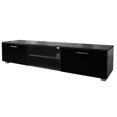 thumbnail image 4 of Oaks Aura Black TV Stand for 70 Inch TV Stands, Media Console Entertainment Center Television Table, 2 Storage Cabinet with Open Shelves for Living Room Bedroom, 4 of 6