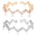 thumbnail image 1 of 2Pcs Adjustable Wave Designed Rings Women Wave Appearance Rings Fashion Finger Rings, 1 of 8