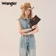thumbnail image 7 of Wrangler Wristlet Clutch Wallet for Women Large Capacity Zipper Pouch with Detachable Wrist Strap, Coffee, 7 of 7