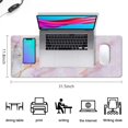thumbnail image 5 of 31.5x11.8 Rose Gold Marble Desk Mat - Cute & Waterproof Accessory for Women's Desktop, 5 of 7