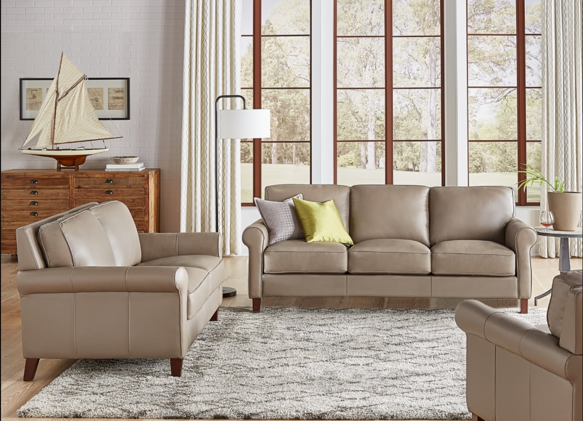 taurus 2-piece leather set - sofa and chair