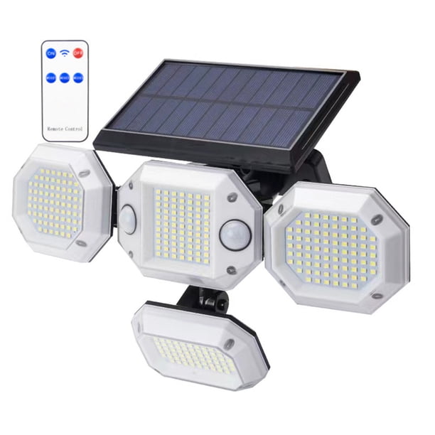 La pared solar teledirigida de la lámpara solar interior impermeable IP65 enciende 306LED 4Heads
