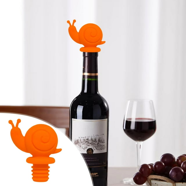 Little Snail Wine Bottle Stopper Stoppers Reusable Leak Proof Cute Decorative Bottle Stopper