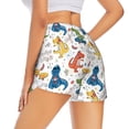 thumbnail image 2 of Uemuo Dinosaur Pattern Women's Athletic Shorts High Waisted Running Shorts with Liner Pockets Gym Elastic Workout Shorts-Medium, 2 of 9