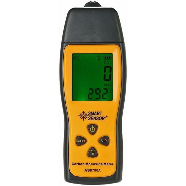 Detector de monóxido de carbono con sensor inteligente AS8700A, analizador de CO de 1000 ppm, detector digital de fugas de CO, detector portátil de monóxido de carbono.
