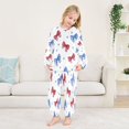 thumbnail image 5 of Fluffy Pajamas Set Fuzzy Winter Warm Pj Sets Pullover Tops and Long Pants Hand-drawn Bows X-Small, 5 of 8