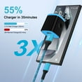 thumbnail image 3 of USB C Block, Dual Port USB Charger Plug with 2 Pack 6FT USB C Cable Cord, Hootek Type C Charger Adapter Fast Charger Power Station Type C Wall Charger Brick Fast Charging for Samsung, Blue, 3 of 8