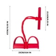 thumbnail image 5 of Coollooc Fitness Resistance Bands, 4 Tube Pedal Ankle Puller, 2025 Upgrade Stretch Bands for Sit Up Exercise Equipment, Suitable for Abdomen/Arm/Leg Stretching Slimming Training(1PCS,Red), 5 of 9