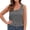 Dark Gray, variant on Waffle Knit Plus Size Tank Tops for Women Scoop Neck Sleeveless Button Front Loose Oversized Trendy Summer Blouse Mint Green XL