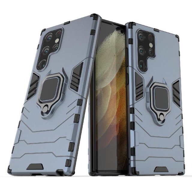 Funda para Samsung Galaxy S22 ULTRA 5G con Soporte Anillo Giratorio 360° y Protección Resistente a Golpes y Caídas