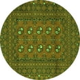 thumbnail image 1 of Ahgly Company Indoor Round Persian Green Traditional Area Rugs, 5' Round, 1 of 1