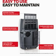 Honeywell Portable 9000 BTU (14000 BTU ASHRAE) 115V Air Conditioner w Heat Pump, Cools & Heats Rooms Up to 700 Sq. ft.,MN4HFS9