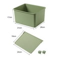 thumbnail image 3 of Multi-layer Large Capacity Clothes Storage Box Plastic Practical Adjustable Partition Clothes Storage Case for Home-Green,1, 3 of 6