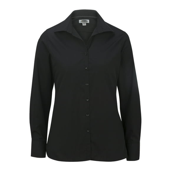 EDWARDS Women's' LIGHTWEIGHT OPEN NECK POPLIN BLOUSE-LONG SLEEVE--5295