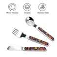 thumbnail image 3 of Kdxio Whimsical Autumn Forest Toddler Utensils Set - Kids Silverware Set, Set Kids Utensils Set with Case for Preschooler Children, 3 of 8