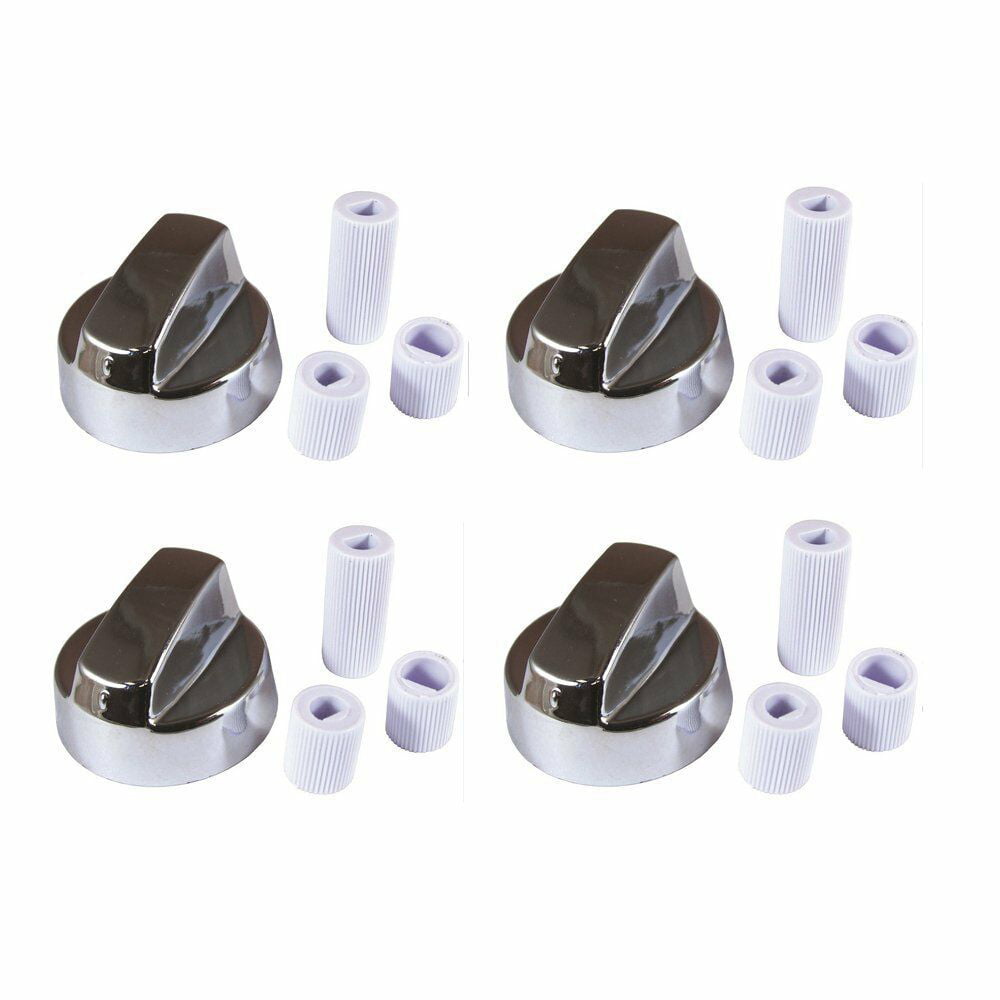 Universal Cooker Oven Grill Control Knob And Adaptors Black Fits All 