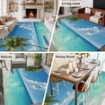 thumbnail image 5 of 5'x7' Area Rugs for Living Room Bedroom, Palm Trees Washable Rug Carpet Runner Indoor Outdoor, Summer Beach Coastal Nautical Sea Ocean Non Slip Floor Mats Area Rug for Kitchen, Nursery, 5 of 8