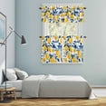 thumbnail image 5 of Lemon Kitchen Curtains Sets for Windows 24 Inch Length, Watercolor Blue Yellow Branch Summer Spring Rod Pocket Window Treatments Tier Curtains and Valances Set for Bedroom/Bathroom, 5 of 8