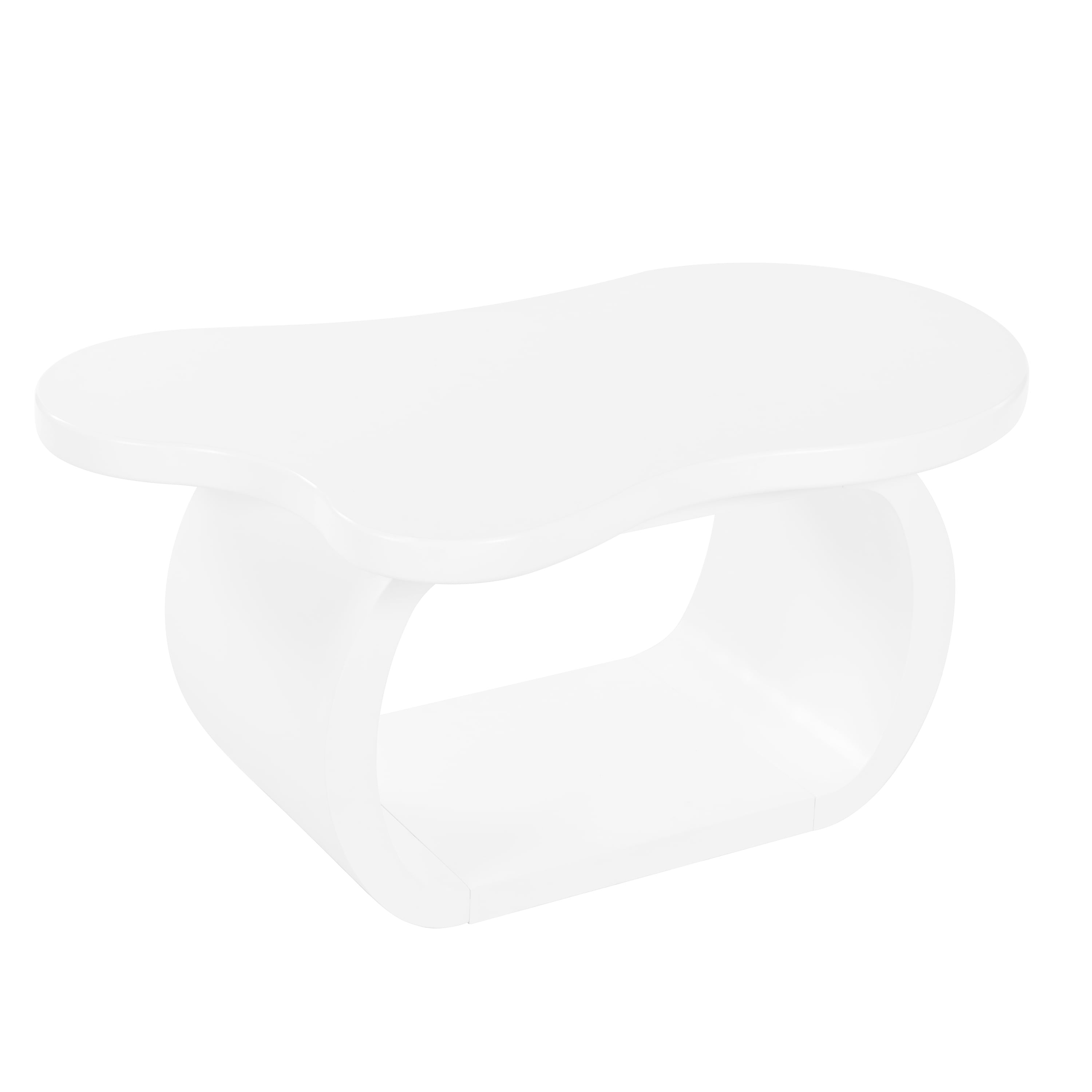 Euroco Charming Irregular-Shaped Coffee Table with Curved Legs, Cloud-Shaped Top, and Smooth MDF Surface – Compact & Easy Assembly for Living Room, Bedroom, or Balcony