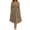 Brown, variant on Women's leopard Dress, V Neck Short Sleeve Twist Waist Midi Dress, A Line Flowy Casual Sundress with Pockets for Summer Vacation Daily Wear Gray S