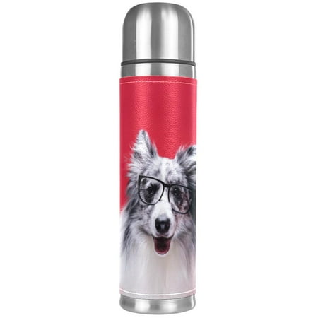 

Cute Border Collie Dog Pattern Premium Insulated Water Bottle - Water Mug with Food-Grade PP Vacuum Insulated Leak-proof BPA-Free