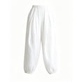 thumbnail image 7 of Women's Baggy Joggers , Loose Elastic Waist Versatile Solid Travel Lounge Pants with Pockets, 7 of 7