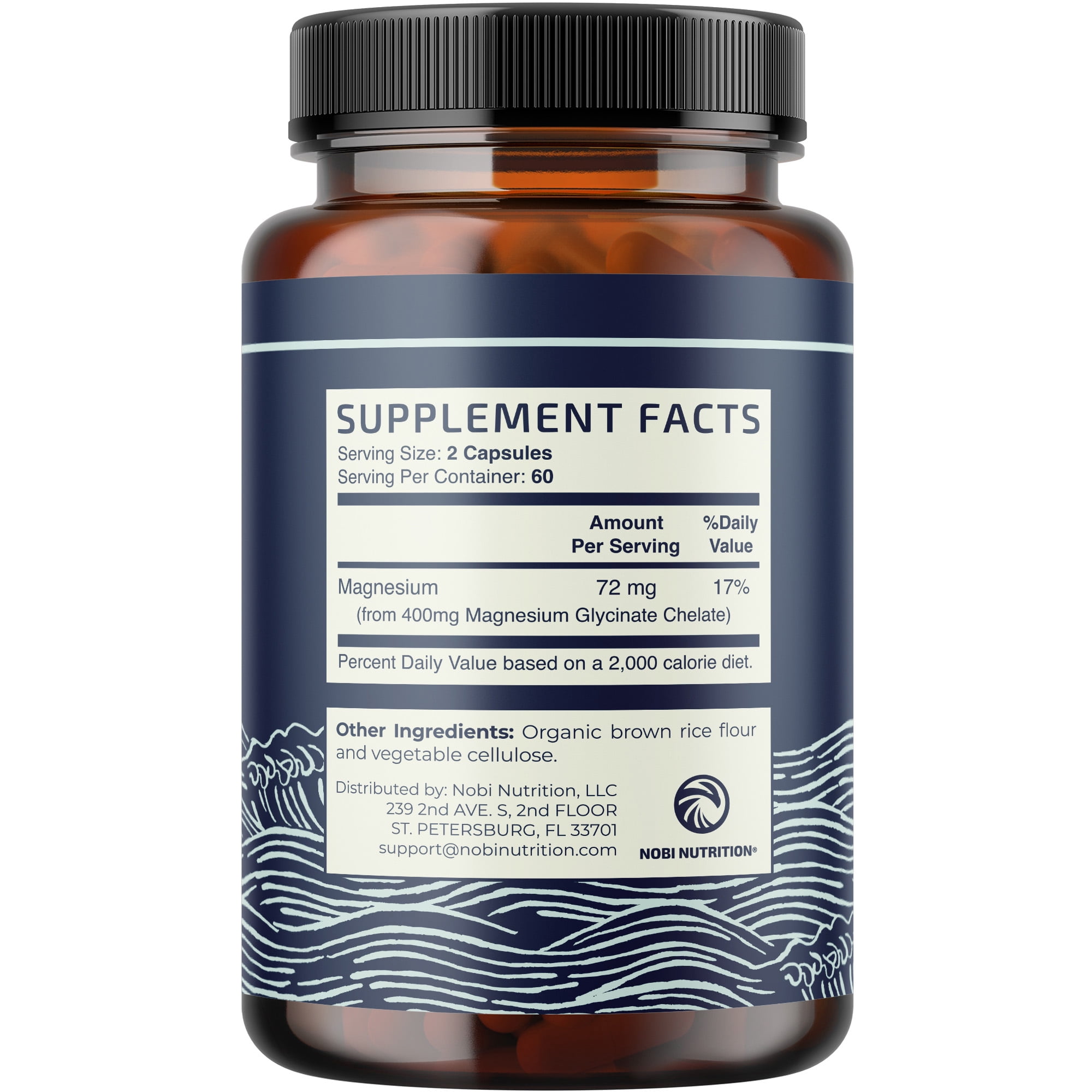 High Absorption Chelated Magnesium Glycinate Capsules, 400 mg, Flavorless, 120 Ct