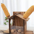 thumbnail image 3 of HOT! Wooden Squirrel Feeder for Garden, With Corn Cob Holders, Winter Outside Feeding House Backyard and Garden, 3 of 4